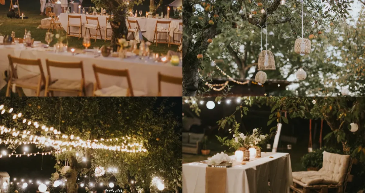 Eventlocation mit Lichterketten