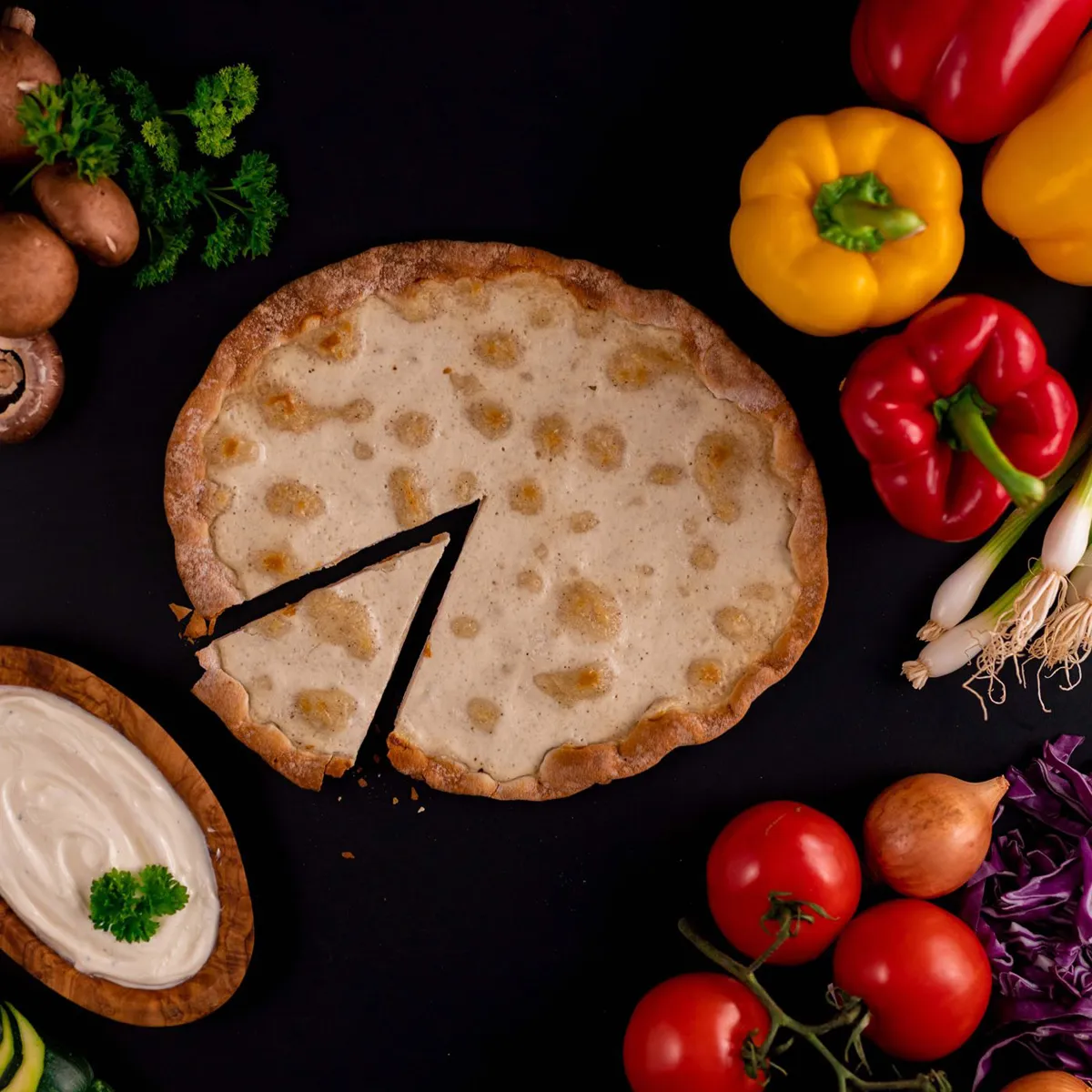 Unbelegter Flammkuchenboden zum Selbstbelegen